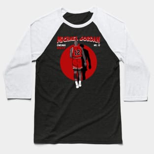 Michael Jordan Comic Style Art Baseball T-Shirt